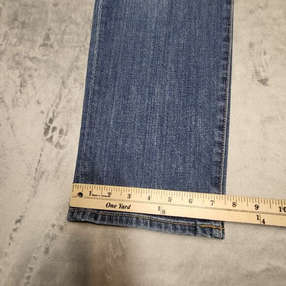 Lucky Brand Jeans Mens 36x32 Blue 121 Heritage Slim Straight Distressed Denim - Picture 6 of 10